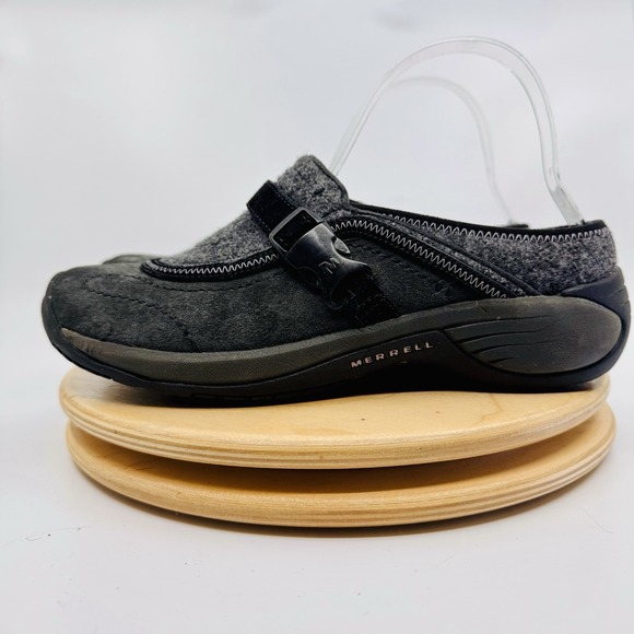 Merrell Shoes - Merrell Encore Sidestep Wool Clogs Women's 8 gray Slip On Mule‎ Shoes